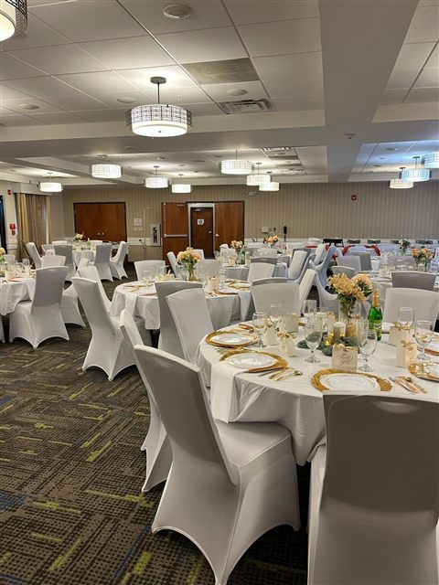 Private celebration decor with custom styling